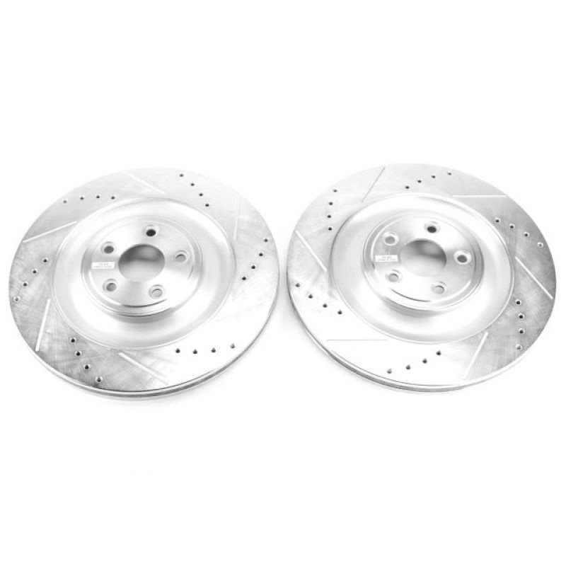 PowerStop Power Stop 14-19 Jaguar F-Type Rear Evolution Drilled & Slotted Rotors – Pair