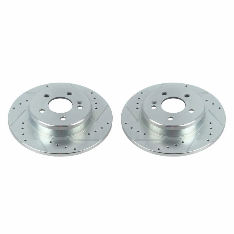 PowerStop Power Stop 17-18 Mercedes-Benz C300 Rear Evolution Drilled & Slotted Rotors – Pair