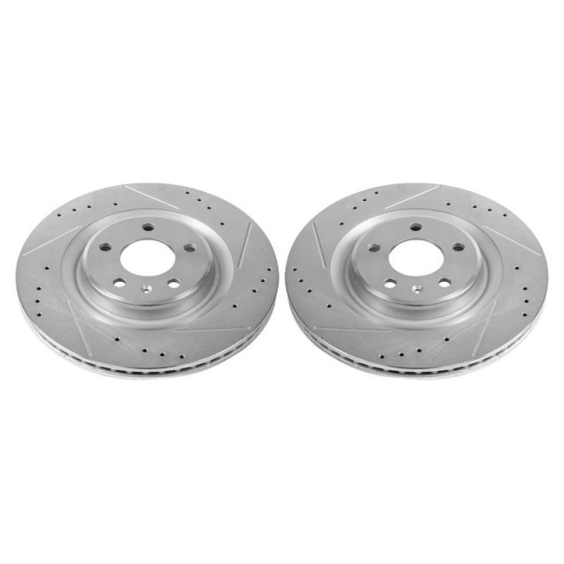 PowerStop Power Stop 17-19 Audi A4 Rear Evolution Drilled & Slotted Rotors – Pair