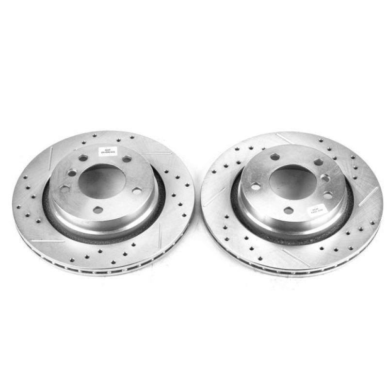 PowerStop Power Stop 2000 BMW 323i Rear Evolution Drilled & Slotted Rotors – Pair