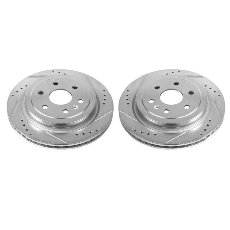PowerStop Power Stop 10-16 Cadillac SRX Rear Evolution Drilled & Slotted Rotors – Pair