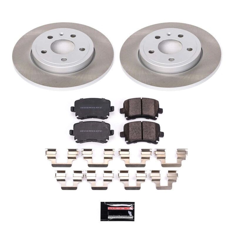 PowerStop Power Stop 05-09 Audi A4 Quattro Rear Semi-Coated Rotor Kit
