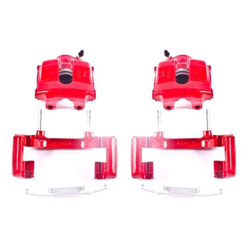 PowerStop Power Stop 01-05 BMW 320i Front Red Calipers w/Brackets – Pair