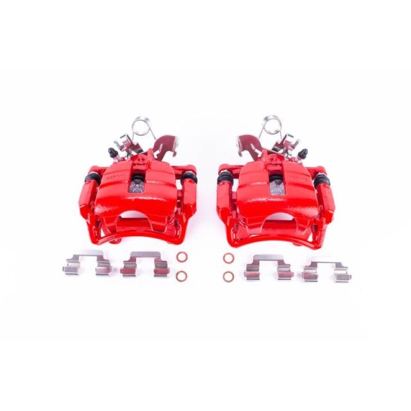 PowerStop Power Stop 04-09 Audi S4 Rear Red Calipers w/Brackets – Pair