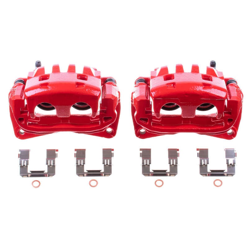 PowerStop Power Stop 05-06 Saab 9-2X Front Red Calipers w/Brackets – Pair