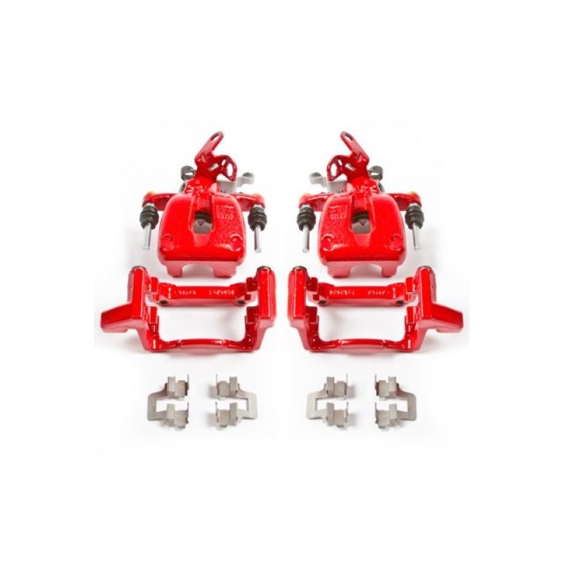 PowerStop Power Stop 08-09 Audi A3 Rear Red Calipers w/Brackets – Pair