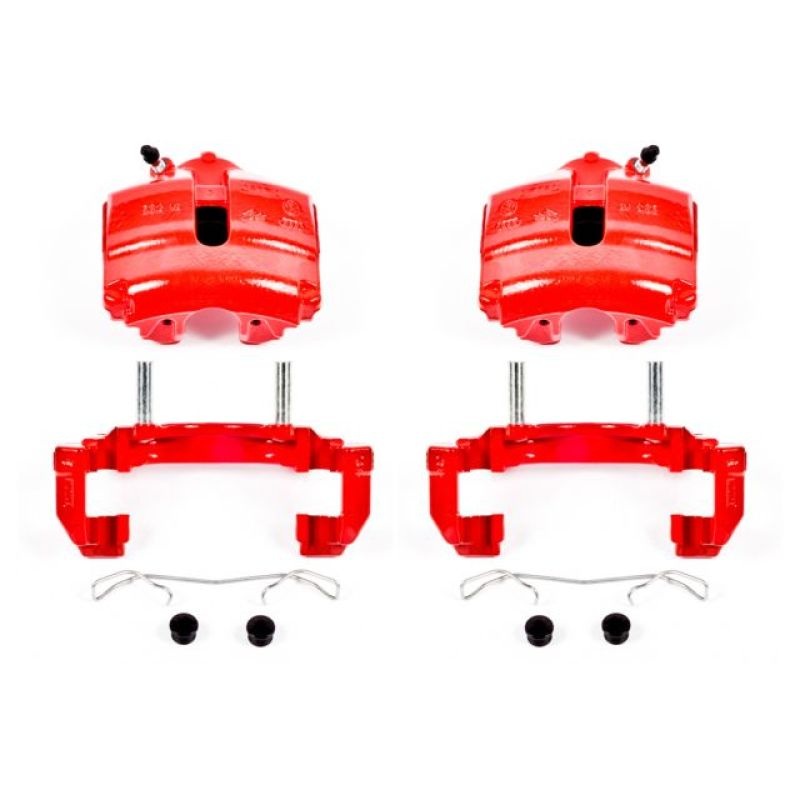 PowerStop Power Stop 08-09 Audi TT Front Red Calipers w/Brackets – Pair