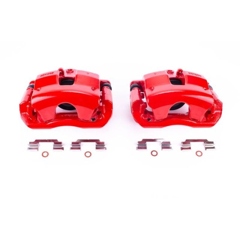 PowerStop Power Stop 09-12 Mercedes-Benz C300 Front Red Calipers w/Brackets – Pair