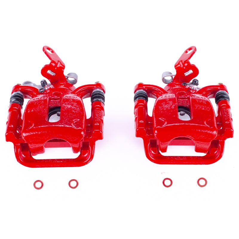 PowerStop Power Stop 15-18 Volkswagen Golf Rear Red Calipers w/Brackets – Pair