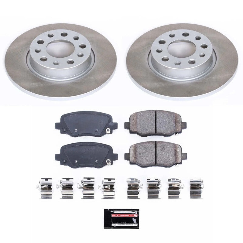 PowerStop Power Stop 15-22 Jeep Renegade Rear Semi-Coated Rotor Kit