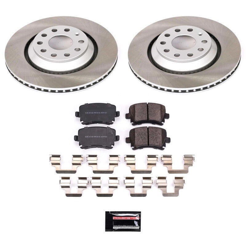 PowerStop Power Stop 2008 Volkswagen R32 Rear Semi-Coated Rotor Kit