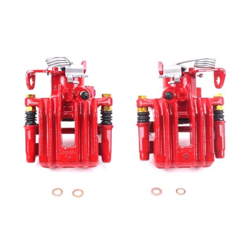 PowerStop Power Stop 98-04 Audi A6 Quattro Rear Red Calipers w/Brackets – Pair