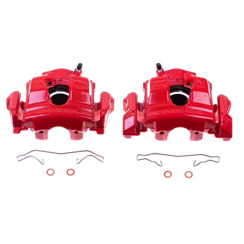 PowerStop Power Stop 99-00 Mercedes-Benz C230 Front Red Calipers w/Brackets – Pair
