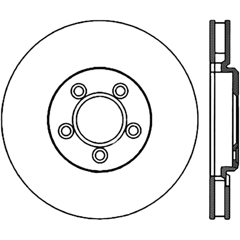 StopTech 02-05 Ford Thunderbird / 00-05 Jaguar S Type / 00-06 Lincoln LS Drilled Left Front Rotor
