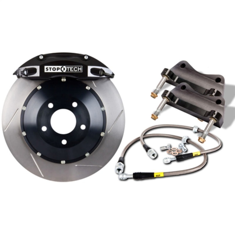 StopTech 07-08 Mini Cooper/Cooper S Front BBK w/Black ST-40 Calipers Slotted 328x28mm Roto