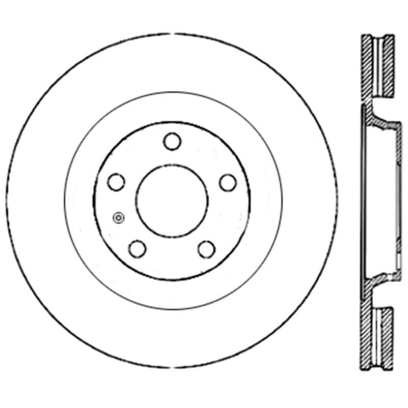 StopTech 2008-2010 Audi S5 Sport Slotted & Drilled Rear Left Cyro Rotor
