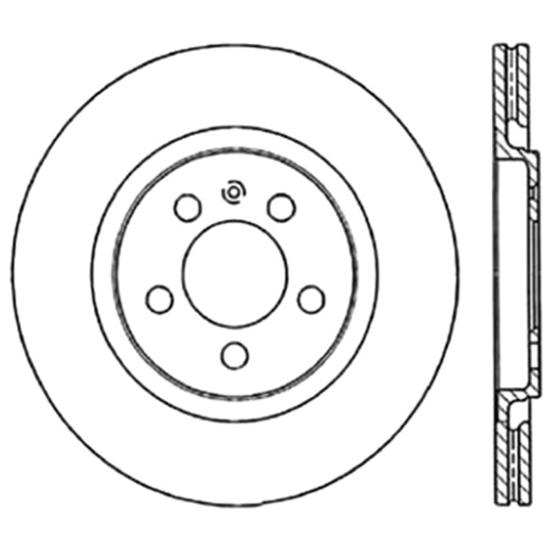 StopTech 92-95 Volkswagen Corrado Cryo Slotted Front Left Sport Brake Rotor