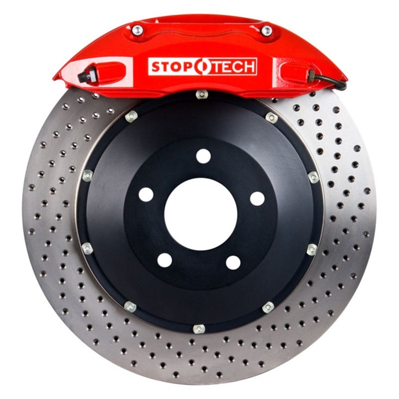 StopTech BBK 95-99 BMW M3 (E36) / 98-02 MZ3 Coupe/Roadster Front 4 Piston 332×32 Red Drilled Rotors