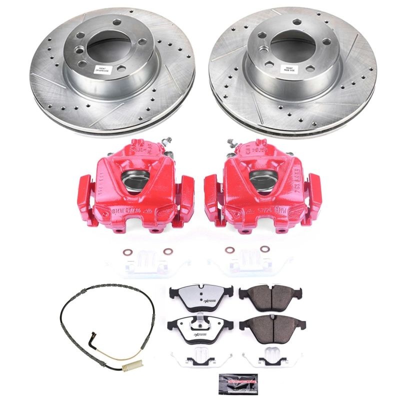 PowerStop Power Stop 09-10 BMW 328i xDrive Front Z26 Street Warrior Brake Kit w/Calipers
