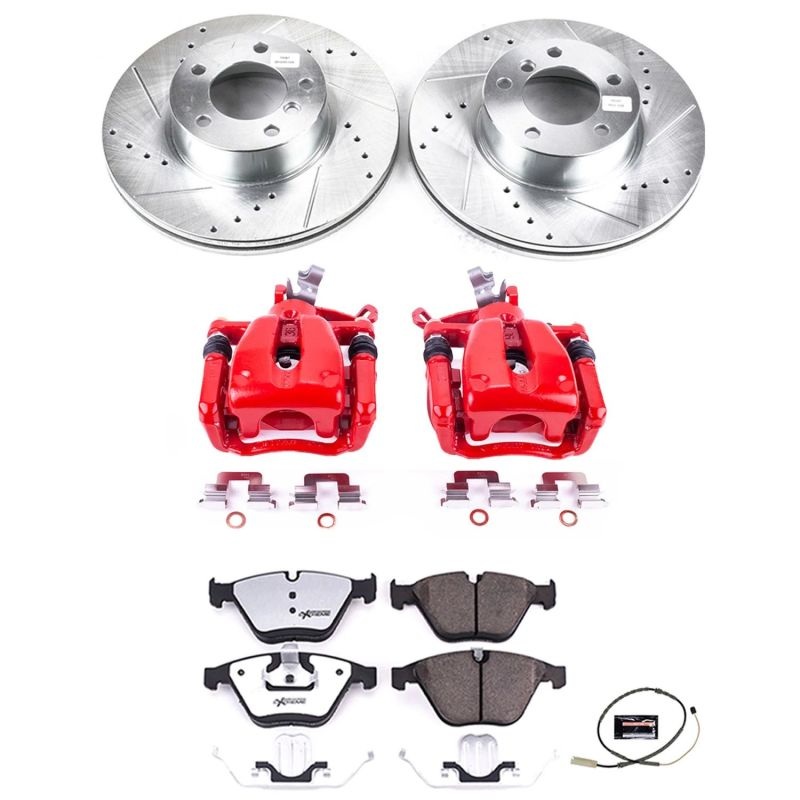 PowerStop Power Stop 11-12 BMW 328i xDrive Front Z26 Street Warrior Brake Kit w/Calipers
