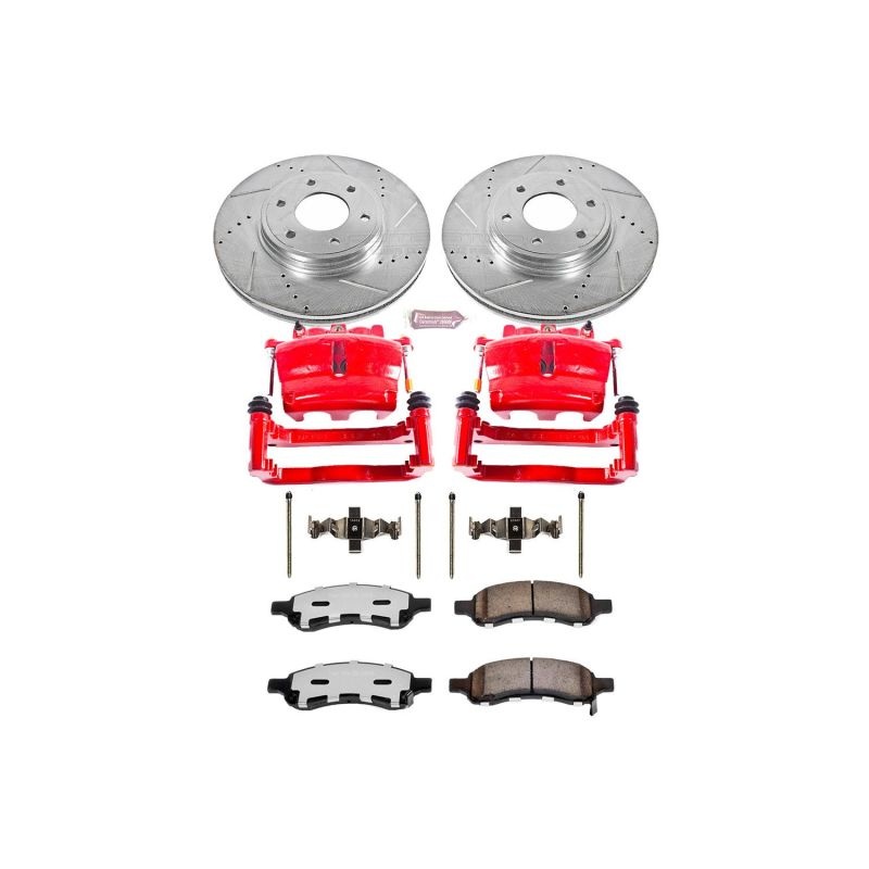 PowerStop Power Stop 08-09 Saab 9-7x Front Z36 Truck & Tow Kit w/Cals