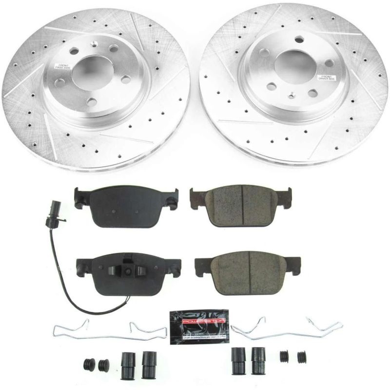 PowerStop Power Stop 17-19 Audi A4 Front Z23 Evolution Sport Brake Kit