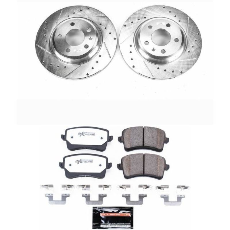 PowerStop Power Stop 09-16 Audi A4 Rear Z26 Street Warrior Brake Kit