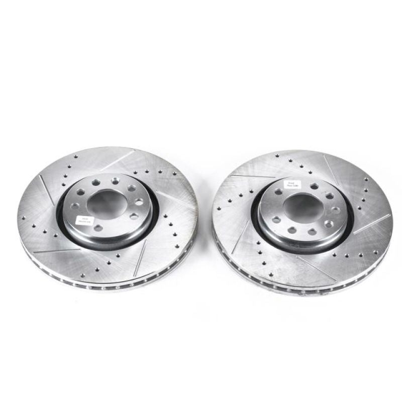 PowerStop Power Stop 06-11 Saab 9-3 Front Evolution Drilled & Slotted Rotors – Pair