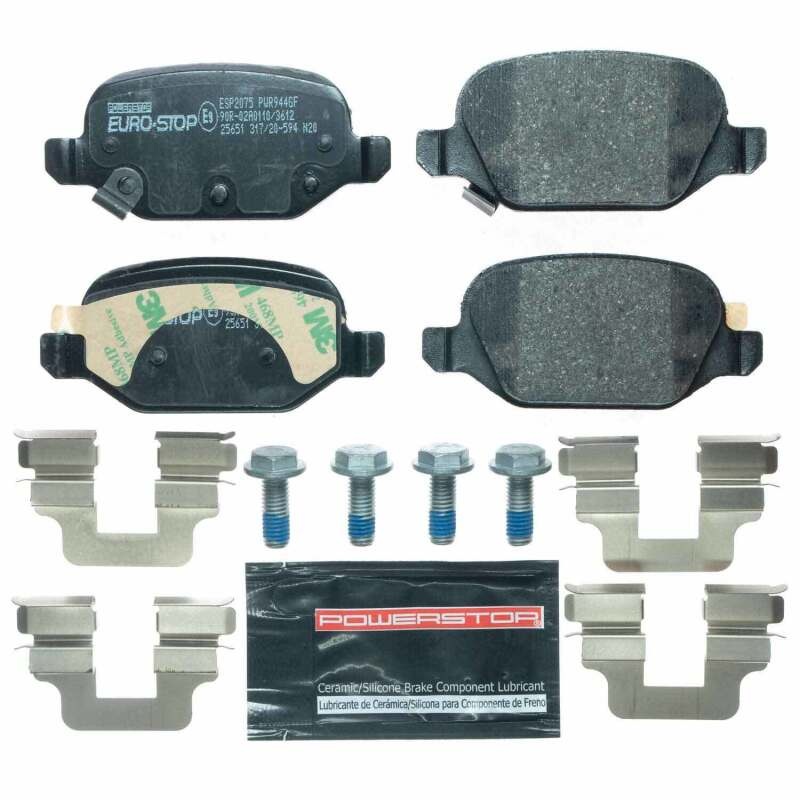 PowerStop Power Stop 12-19 Fiat 500 Euro-Stop ECE-R90 Rear Brake Pads