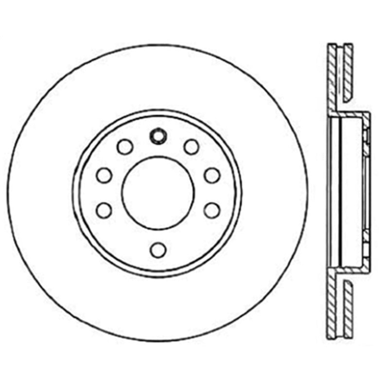 StopTech 03-09 Saab 9-3 Slotted & Drilled Right Front Rotor