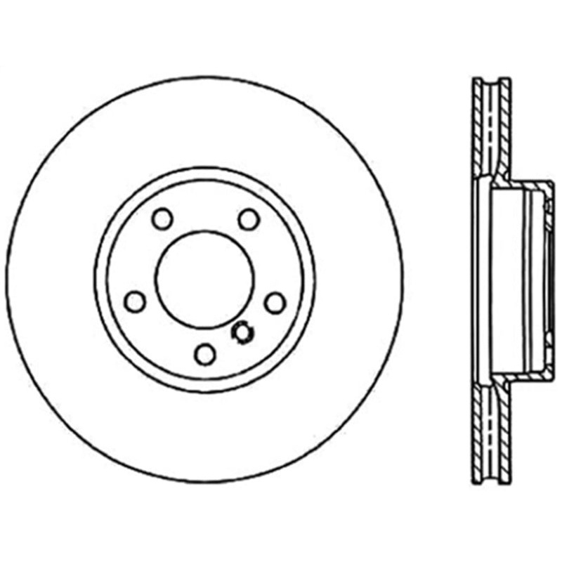 StopTech 04-10 Porsche Cayenne Front Left Slotted Cryo Rotor