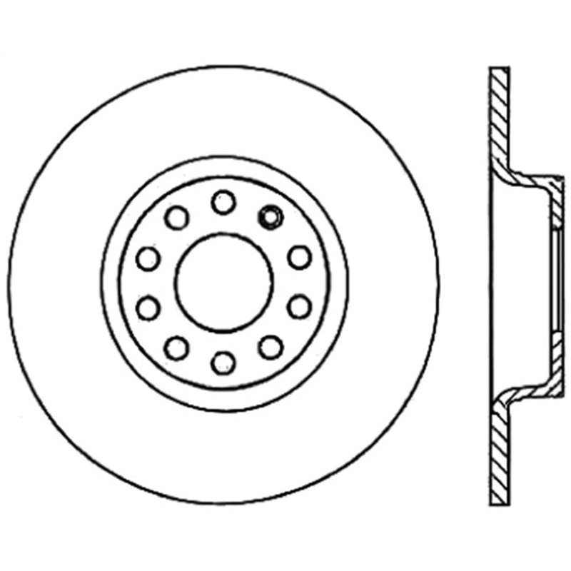 Stoptech 05-12 Audi A3/A3 Quattro Premium High-Carbon Cryo Rear Brake Rotor