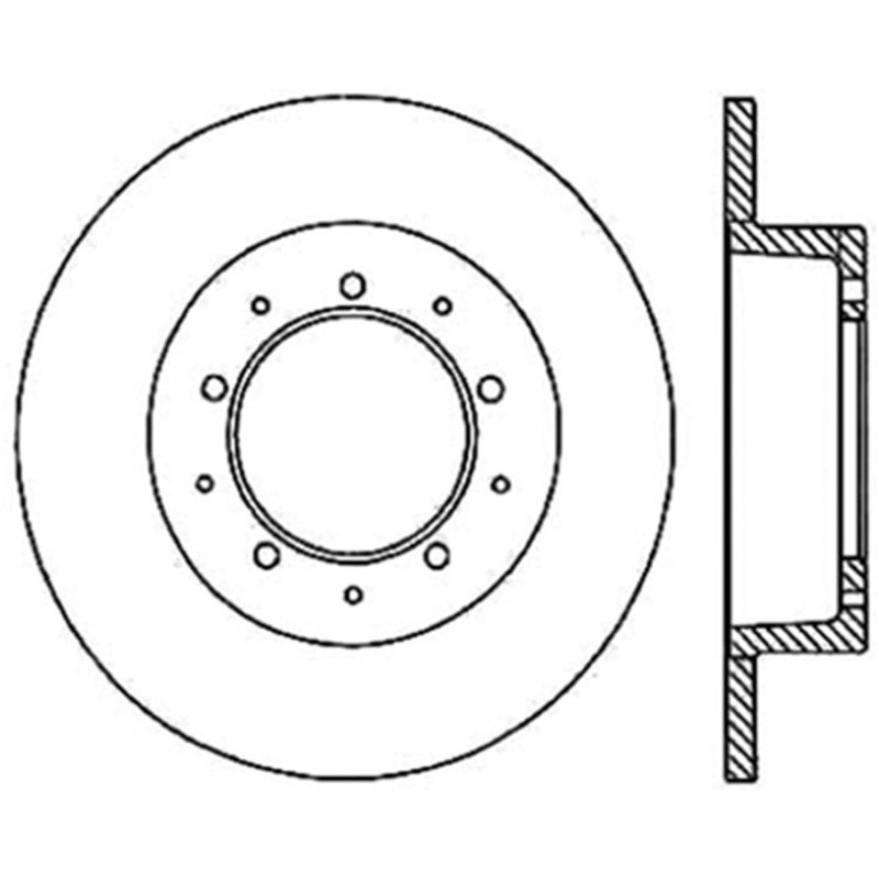 StopTech 74-11 Land Rover Defender Cryo Slotted Sport Rear Left Brake Rotor