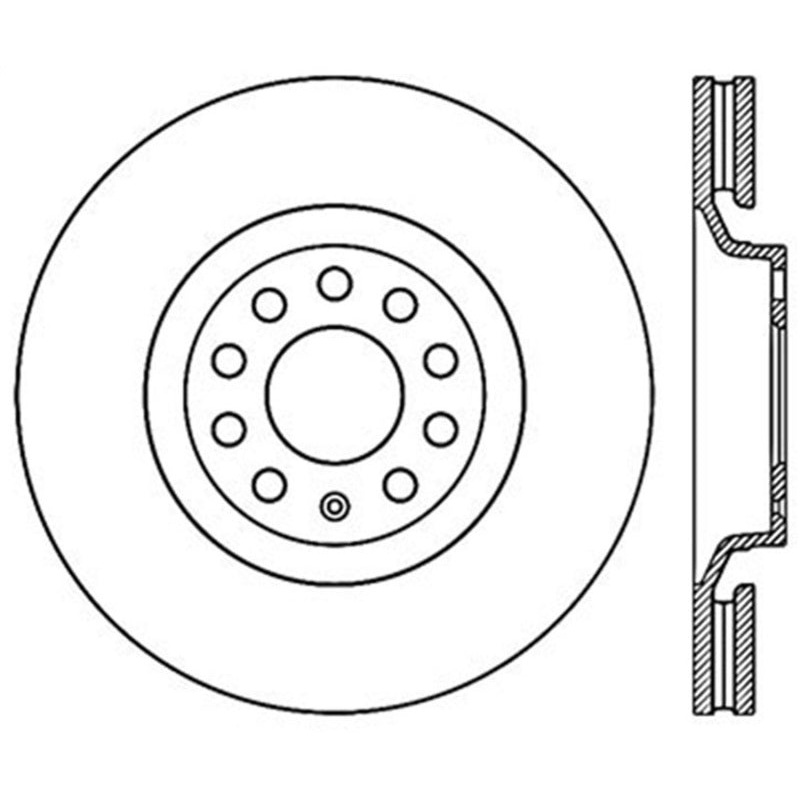 StopTech Audi 01-06 Allroad/05-09 A4/ 6/99-04 A6/99-02 S4 Front Left Cryo Slotted Rotor