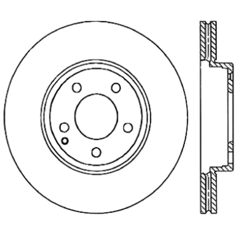 StopTech Power Slot 04-09 BMW E320/E350 4-Matic Front Right Slotted Rotor