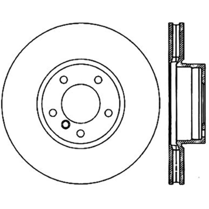 StopTech 01-03 BMW 530 Series / 3/00-03 540 Slotted & Drilled Right Front Rotor