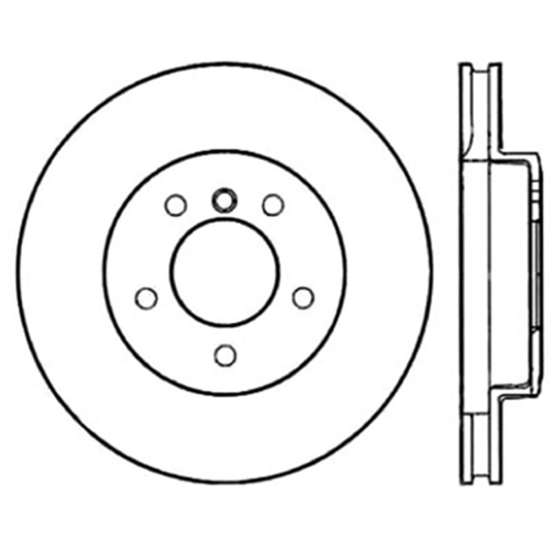 StopTech 02-03 & 05-06 BMW X5 4.6is/4.8is Slotted & Drilled Left Front Rotor