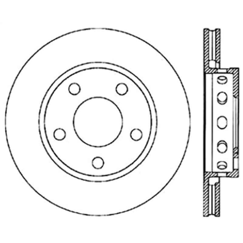 StopTech 2/99-02 Audi S4 Slotted & Drilled Right Rear Rotor