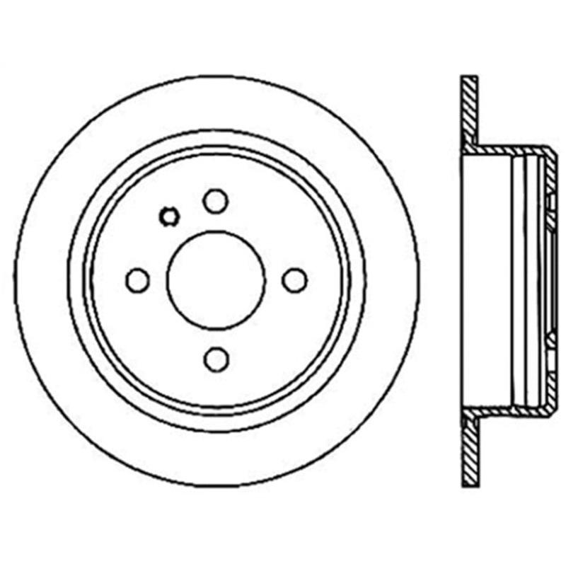StopTech 84-91 BMW 3-Series Cryo Slotted Rear Right Sport Brake Rotor