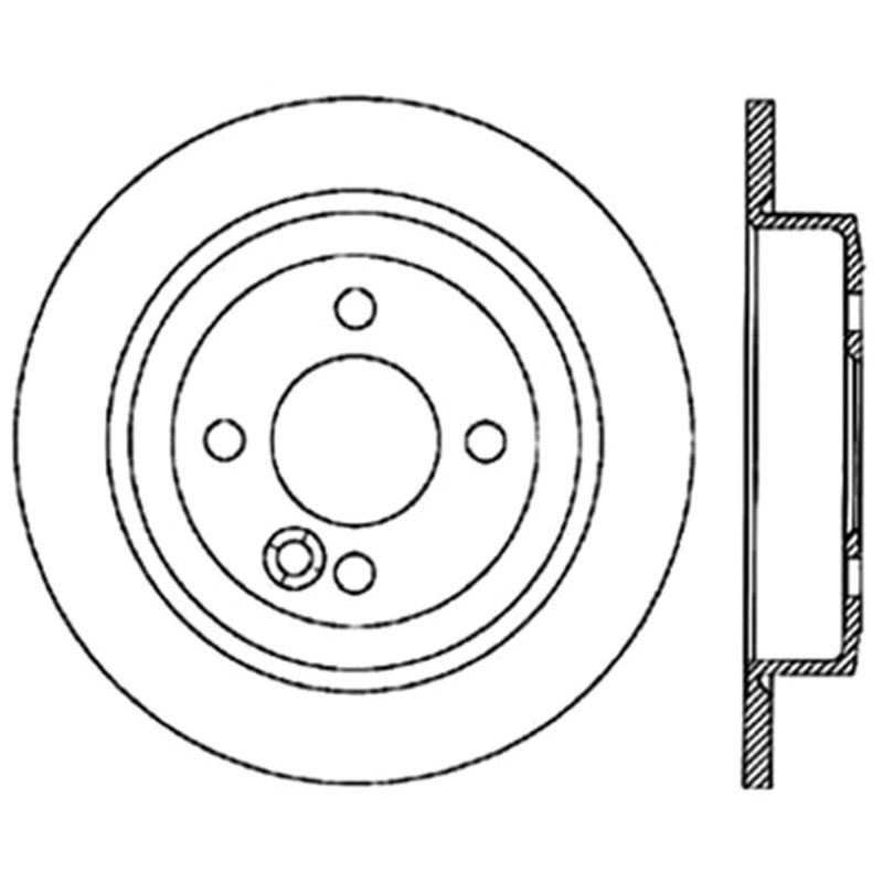 StopTech Power Slot StopTech 02-06 Mini Cooper CRYO Right Rear Rotor