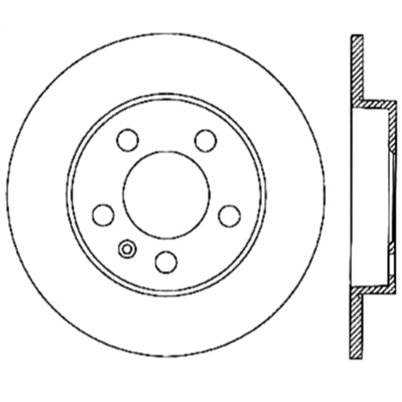 StopTech SportStop 02-06 Audi A4 (Exc Quattro) / 02-12/04 A4 Quattro Drilled Right Rear Rotor